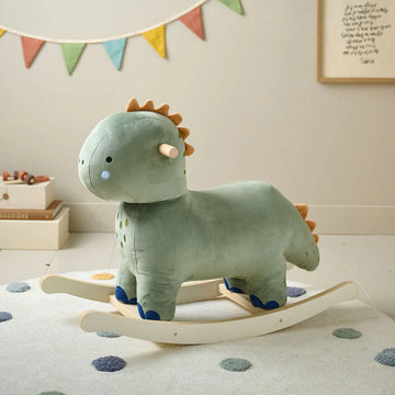 Baby Schaukel Dino aus Holz und Stoff