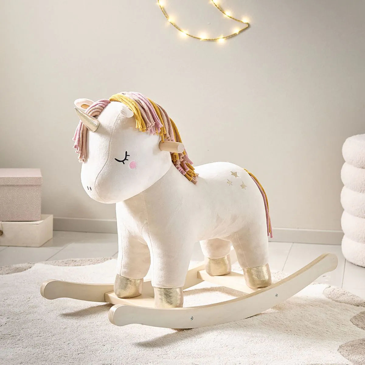 Kinder Schaukel Einhorn – Schaukelpferd aus Holz